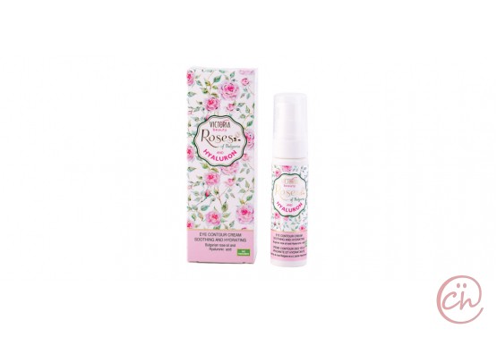 Хидратиращ околоочен крем с Розово масло Roses and Hyaluron - Victoria Beauty